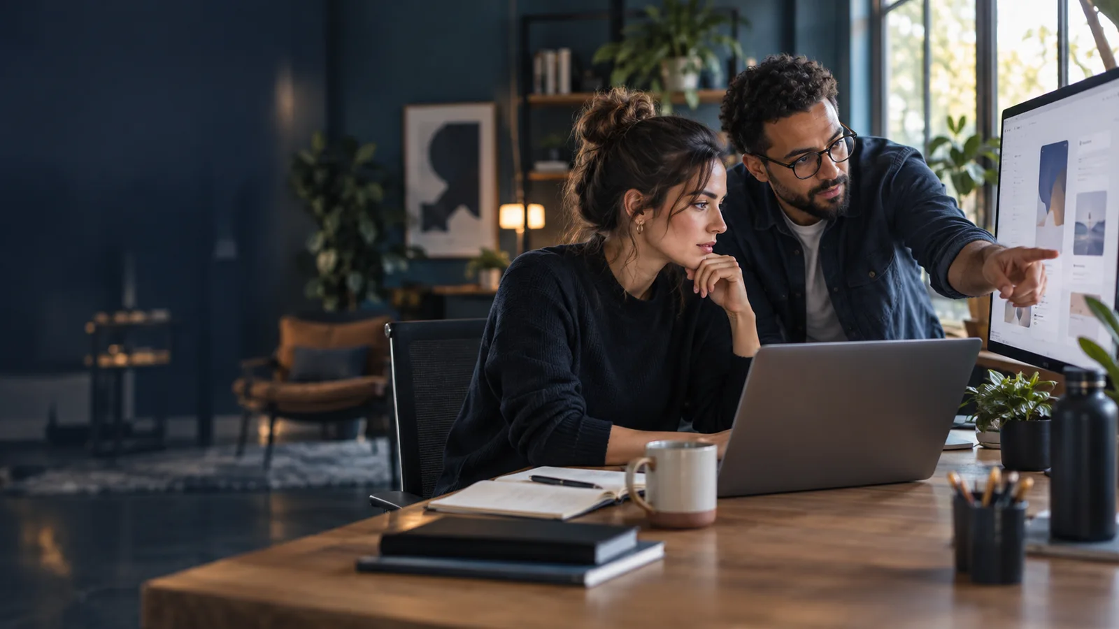 An agency team collaborating on a business application